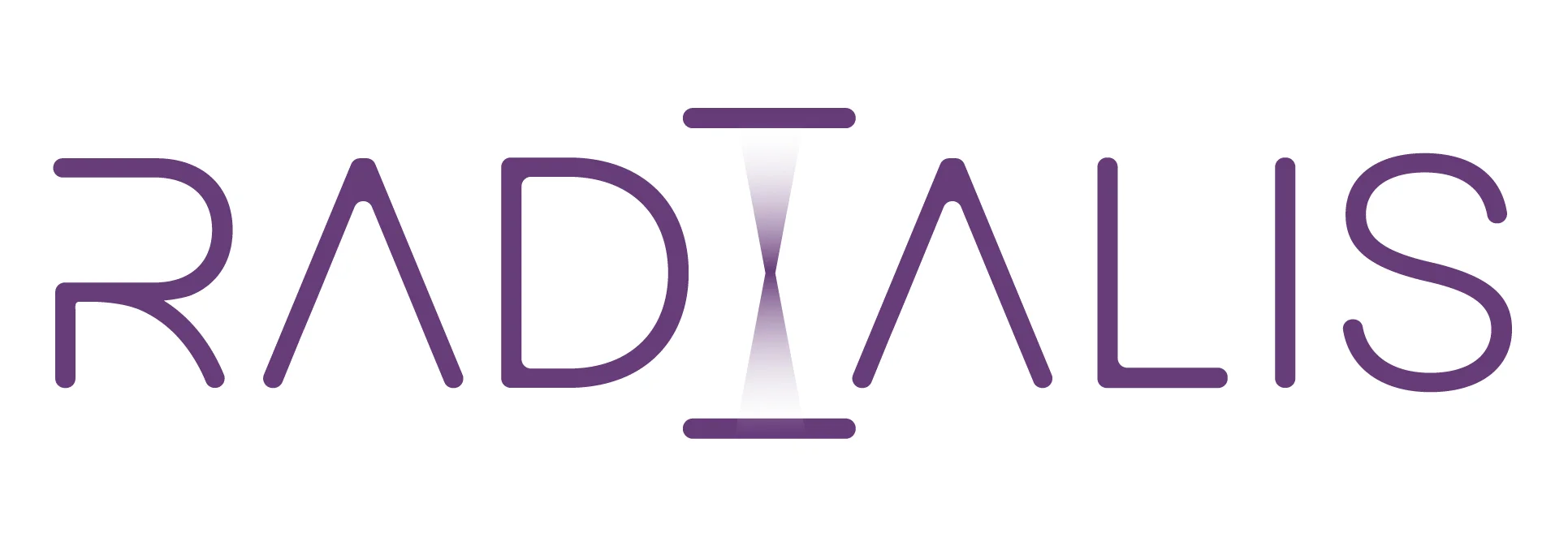 Radialis logo in purple with white background.